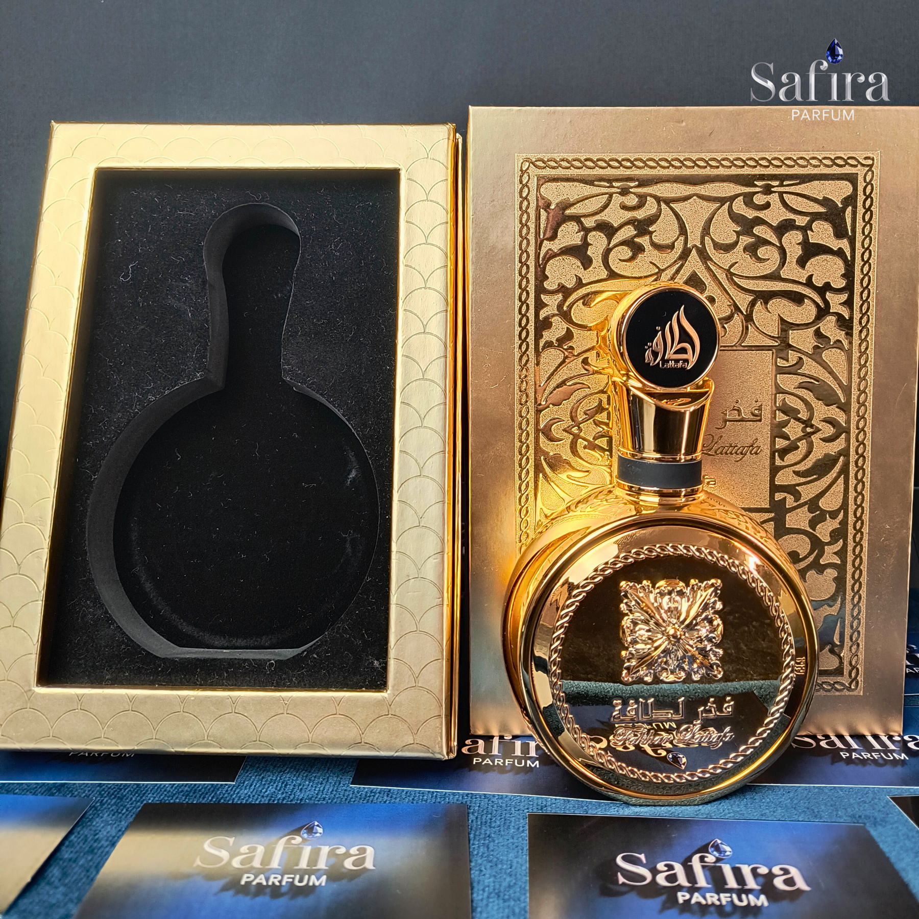 Kit Trilogia Fakhar Lattafa ✨ Black, Rose e Gold (3x100ml)