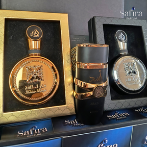 KIT CONQUISTADOR - Fakhar Gold + Asad + Fakhar Black | 100ml cada