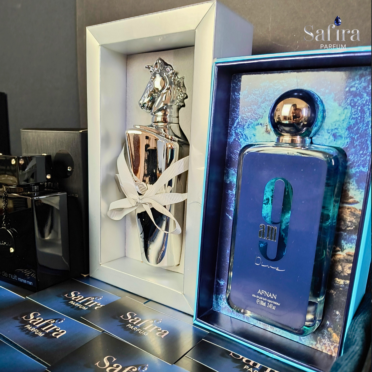 ✨Kit Exclusivo com 3 Fragrâncias Importados de Luxo – Club de Nuit Intense Man + Maahir Legacy + 9AM Dive