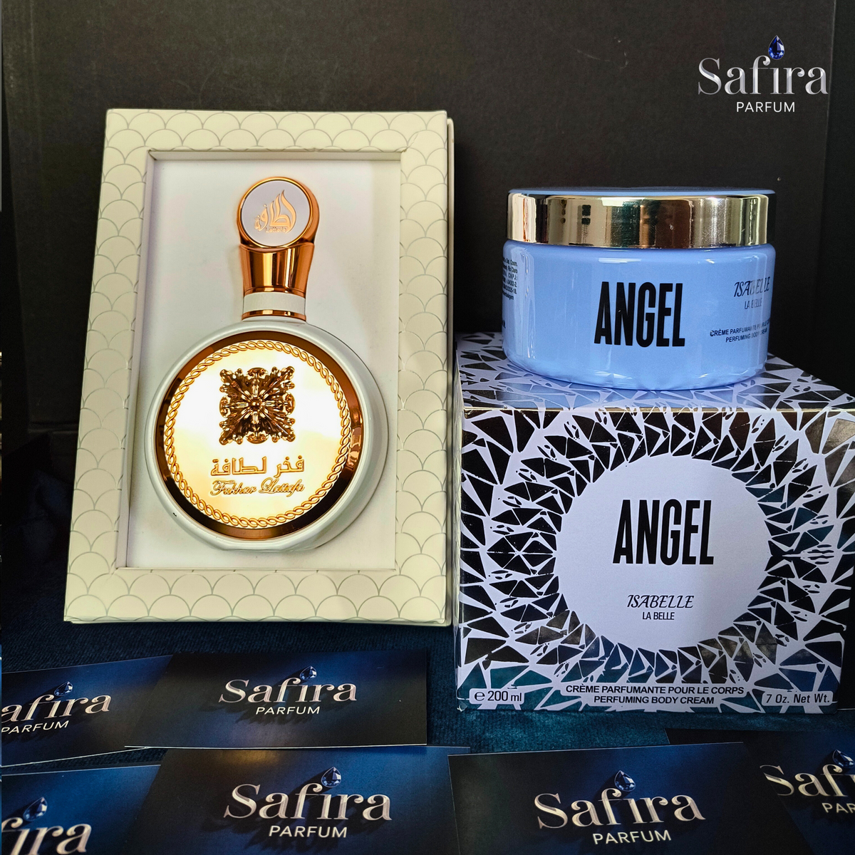 ✨ Kit Fakhar Rose + Angel Isabelle – Luxo & Creme Hidratante ✨